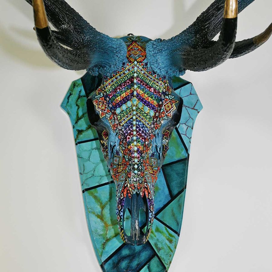 Fallen Sky Stone Warrior Skull
